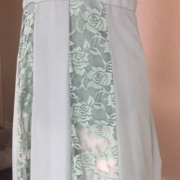 Sage green Rose Panel Lace Maxi Summer Dress - Picture 12 of 16